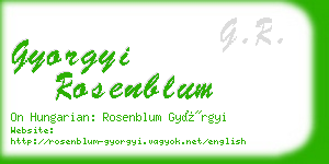 gyorgyi rosenblum business card